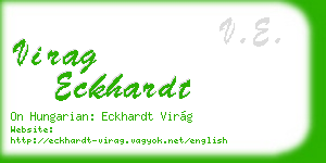 virag eckhardt business card